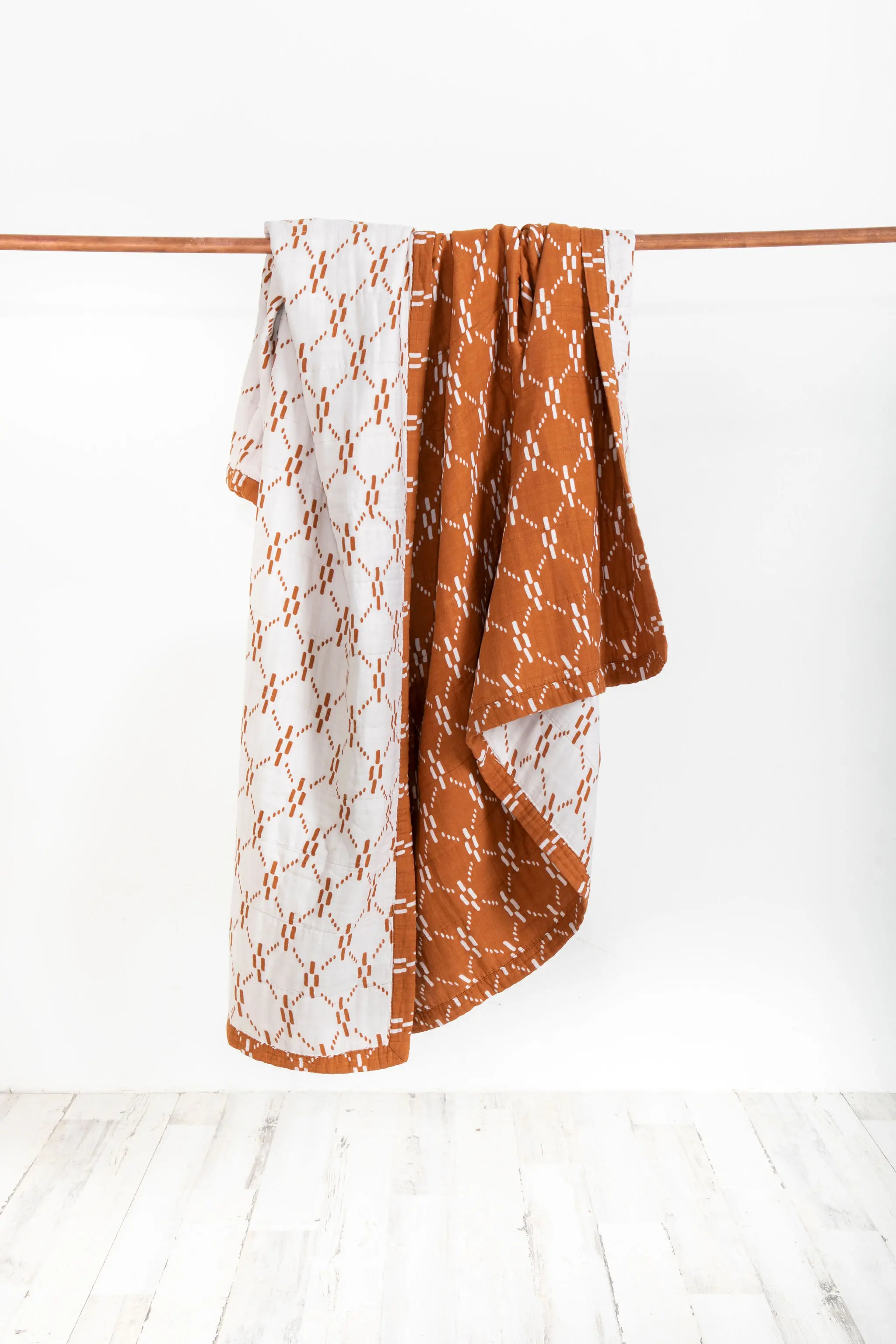 Copper XL Muslin Quilt Blanket - Juliet-1