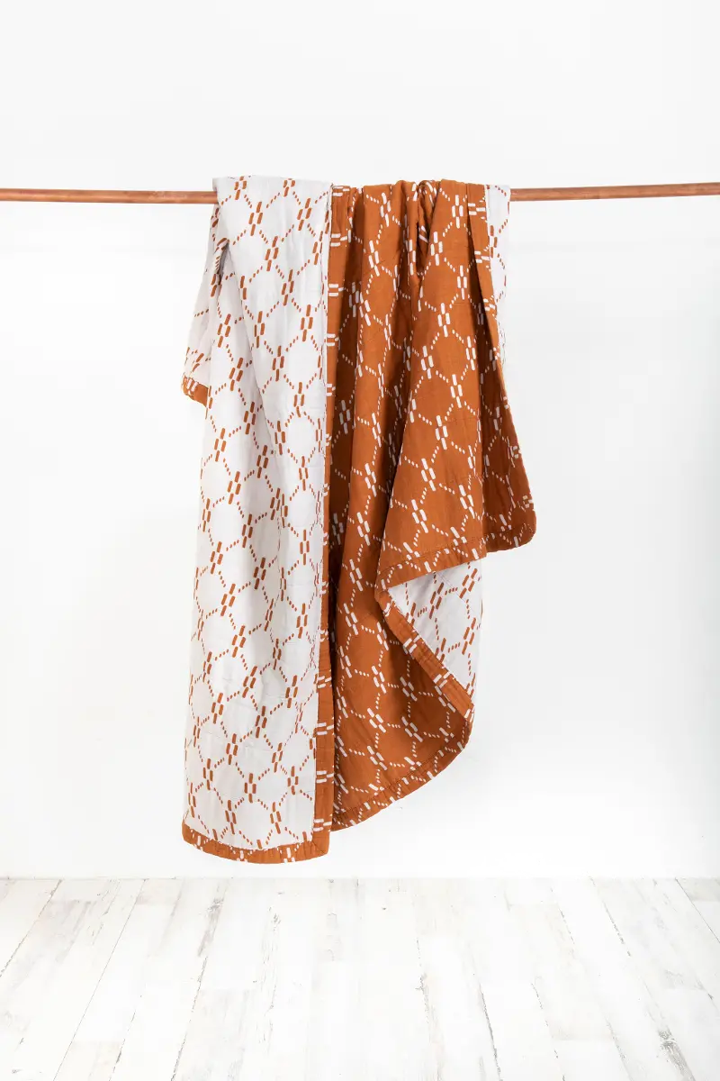 Copper XL Muslin Quilt Blanket - Juliet