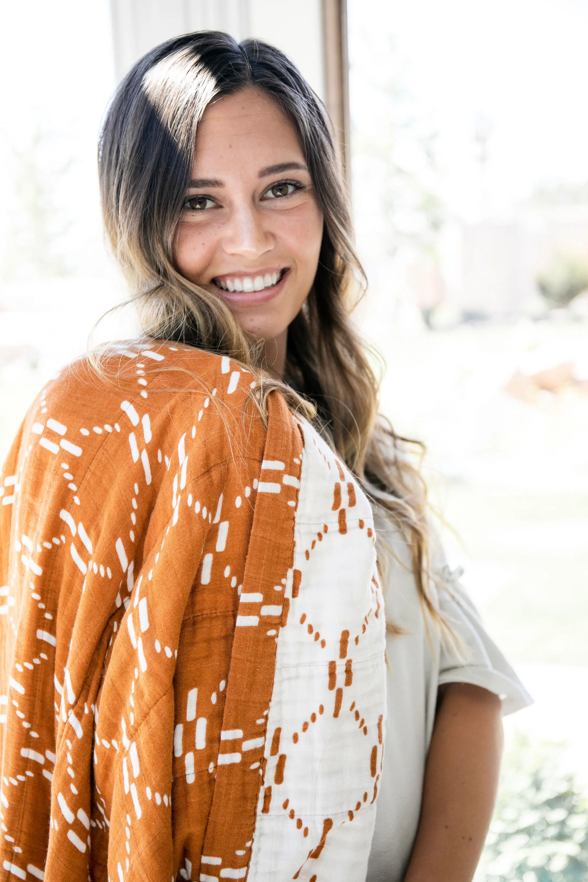 Copper XL Muslin Quilt Blanket - Juliet-3