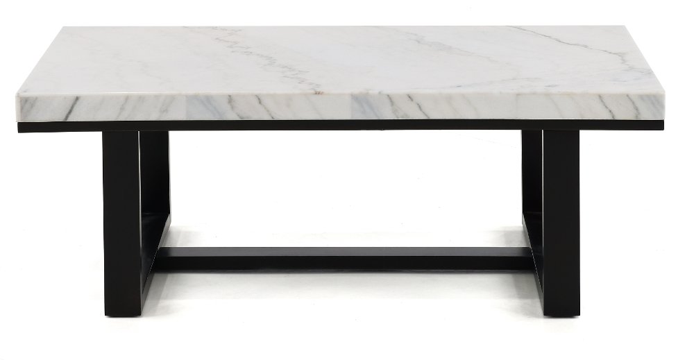 Lucca Black and White Marble Coffee Table