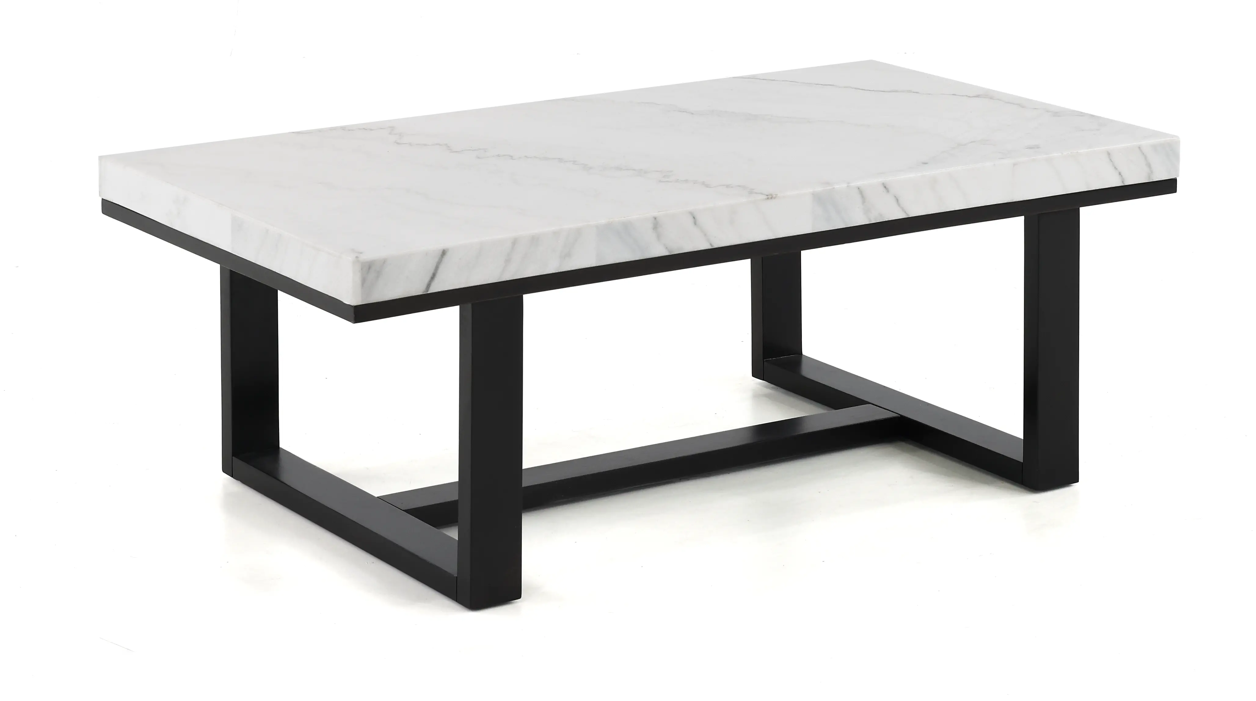 Lucca Black and White Marble Coffee Table-2