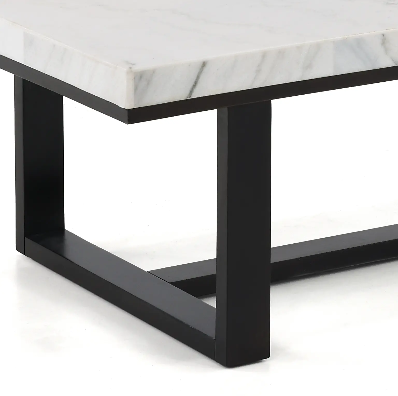 Lucca Black and White Marble Coffee Table-5