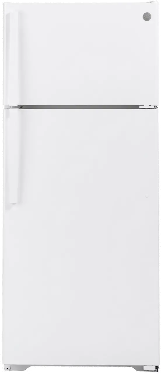 GTS18HGNRWW GE 17.5 cu ft Top Freezer Refrigerator - 28 W White-1