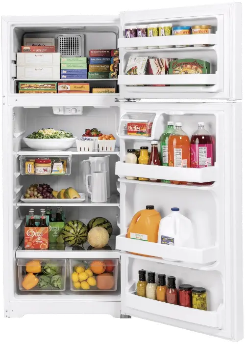 GE Top Freezer Refrigerator GTS18HGNRWW | RC Willey