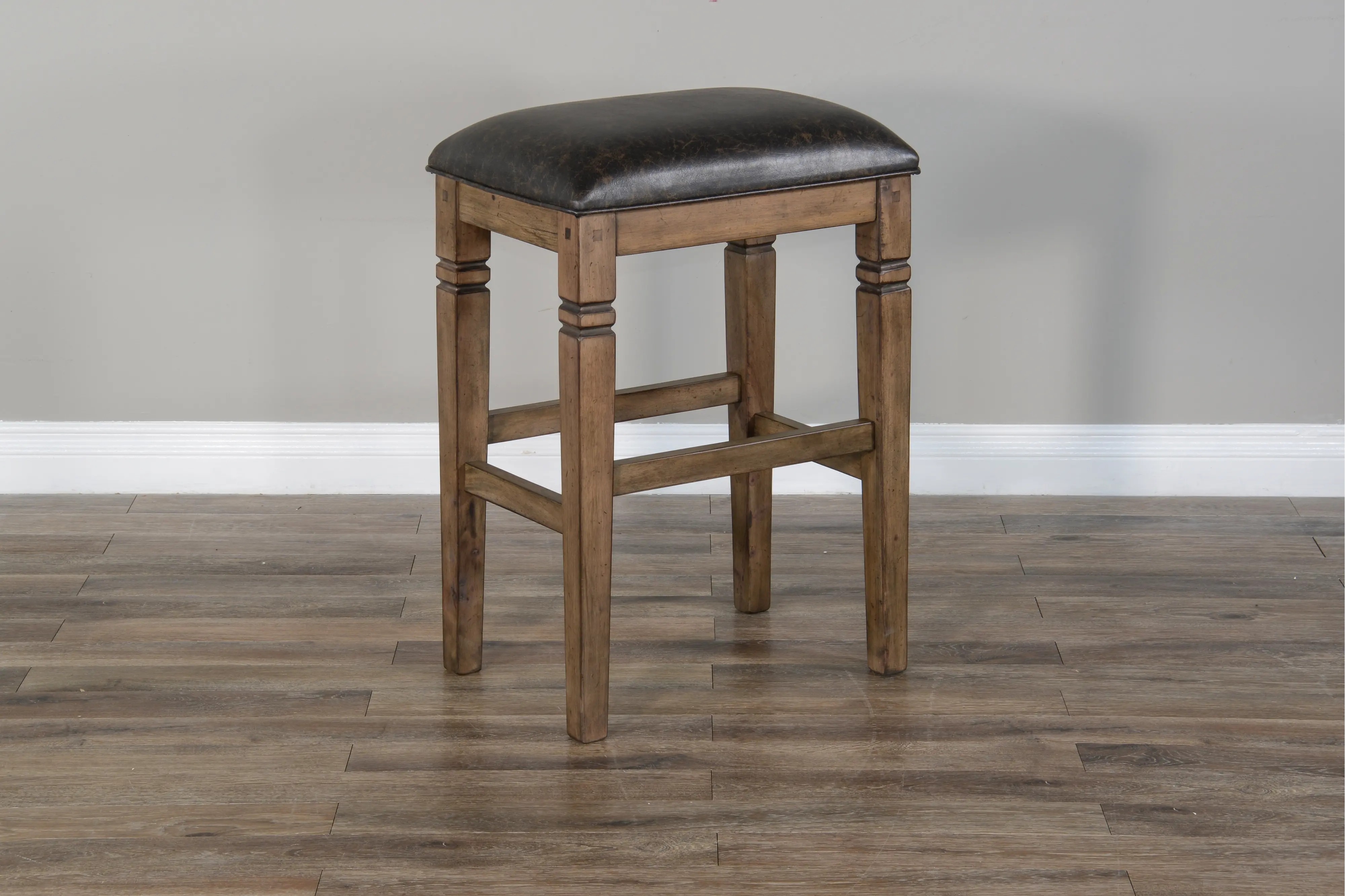 Doe Valley Rustic Brown Upholstered Bar Stool-2