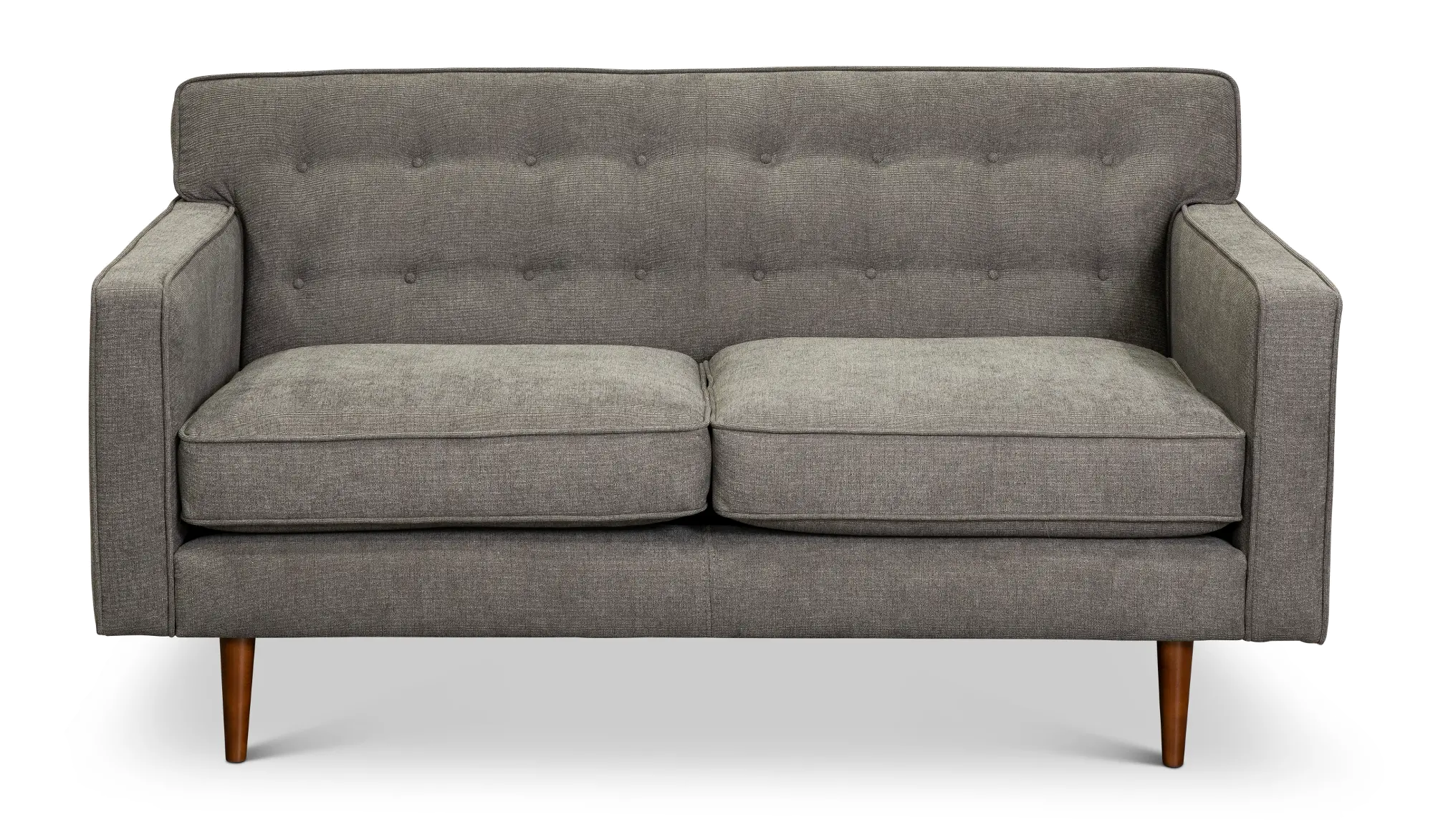 Rosa Mid Century Modern Storm Gray Loveseat-1