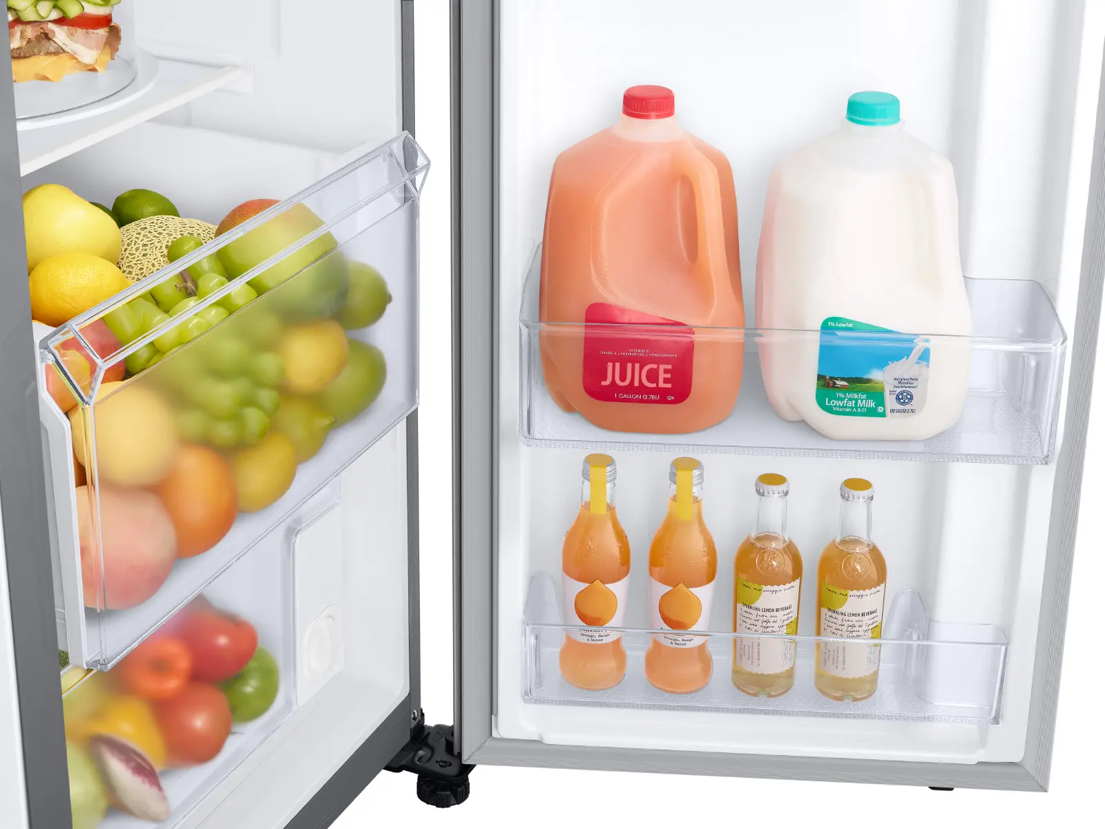 RS22T5201SR Samsung 22 cu ft Side by Side Refrigerator - Counter Depth Stainless Steel-10