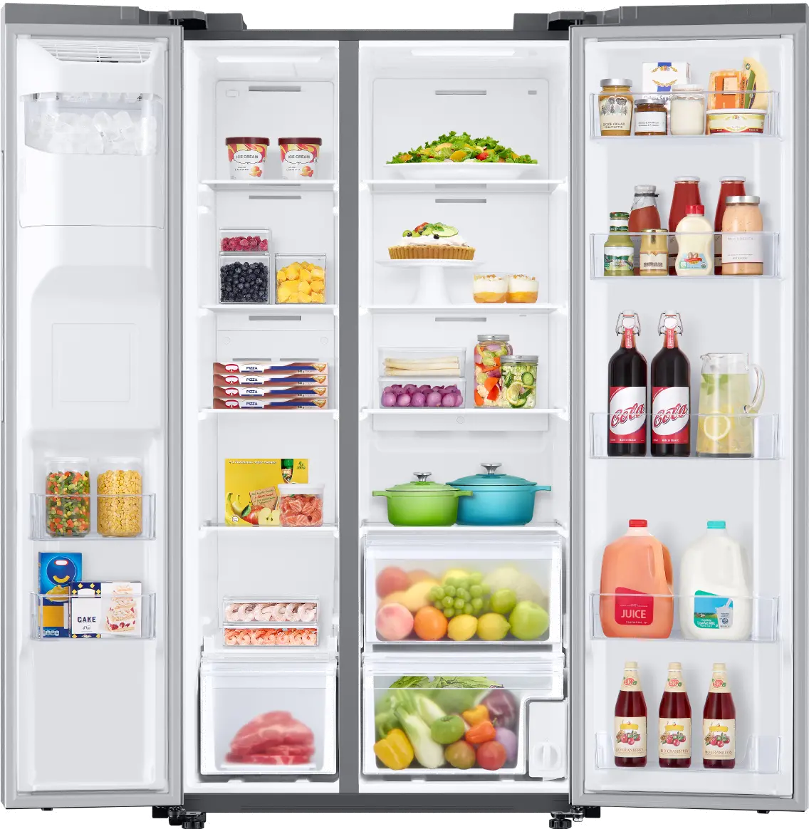 RS22T5201SR Samsung 22 cu ft Side by Side Refrigerator - Counter Depth Stainless Steel-3