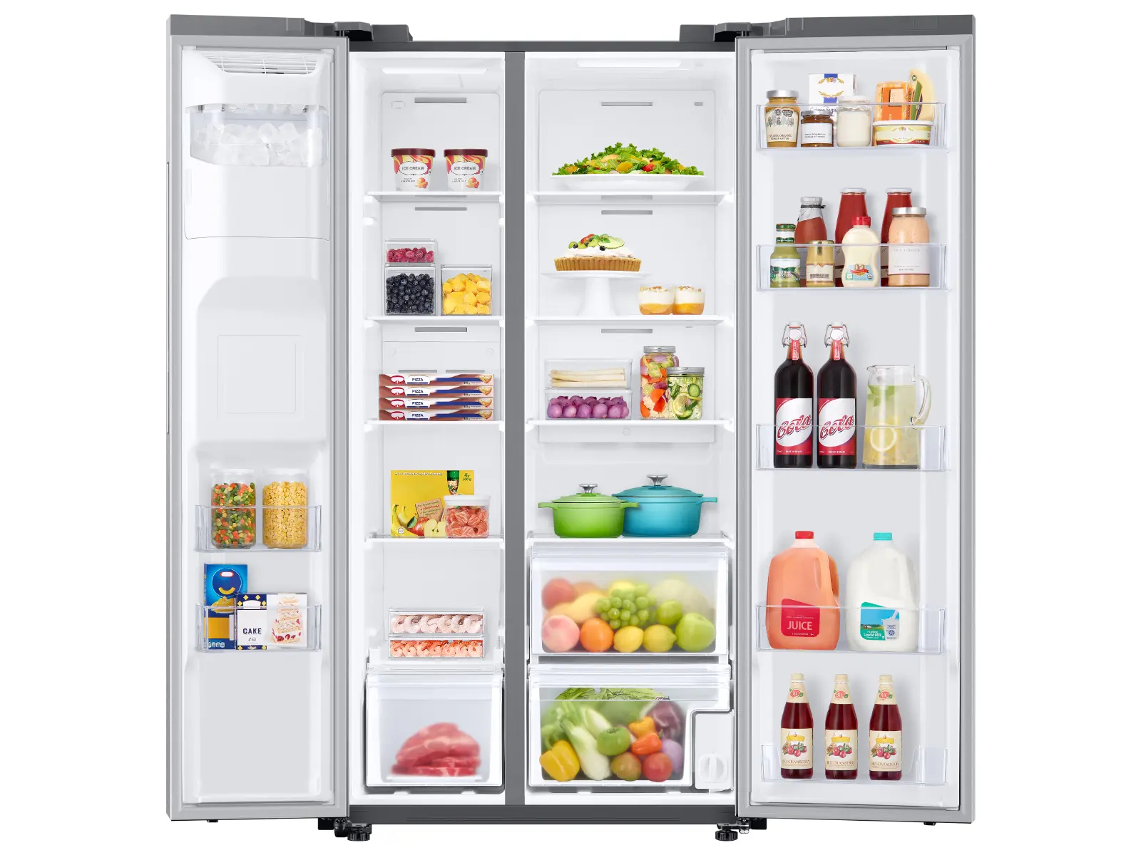 RS22T5201SR Samsung 22 cu ft Side by Side Refrigerator - Counter Depth Stainless Steel-5