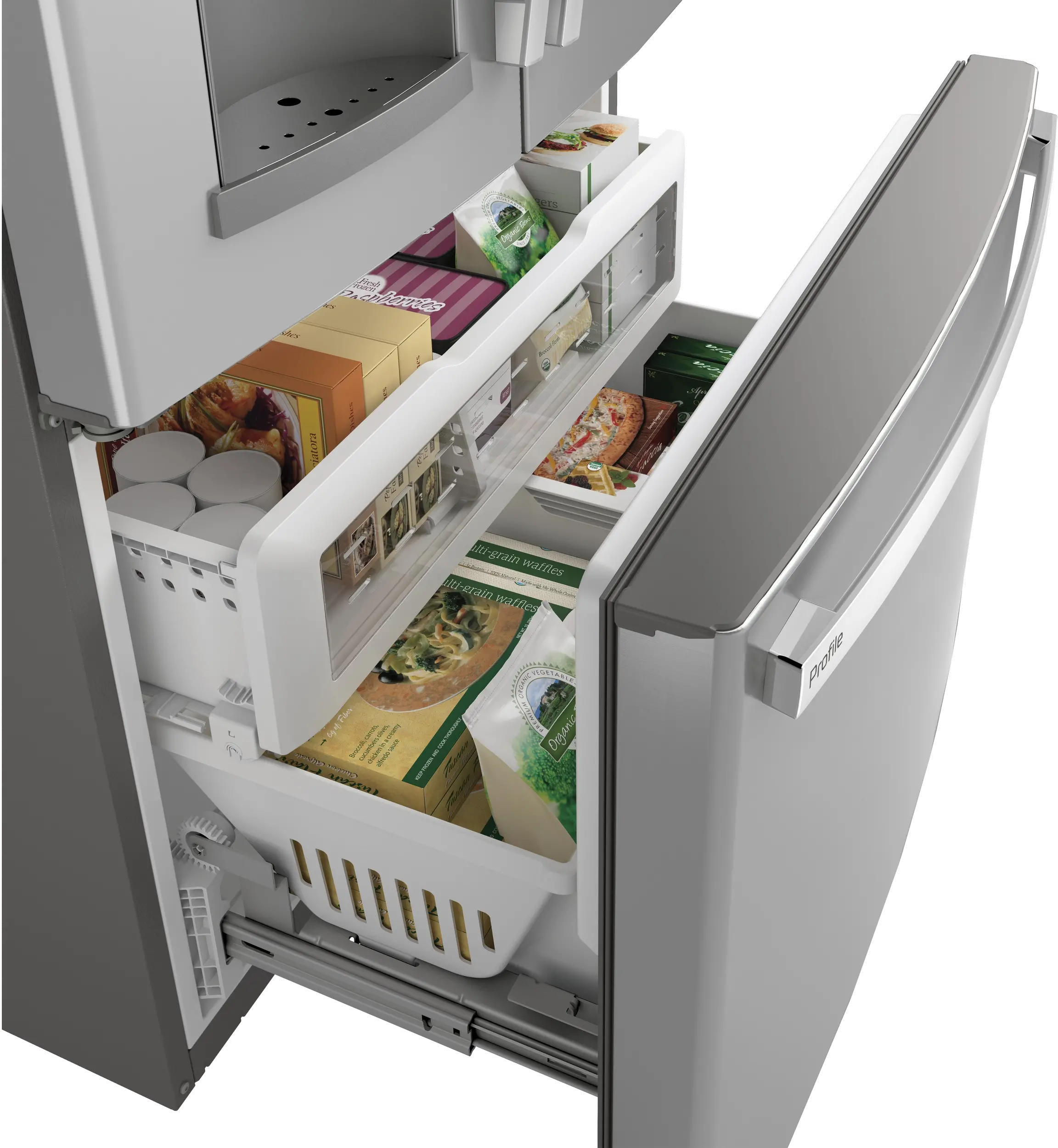 PYE22KYNFS GE Profile 22 cu ft  French Door Refrigerator - Counter Depth Stainless Steel-5