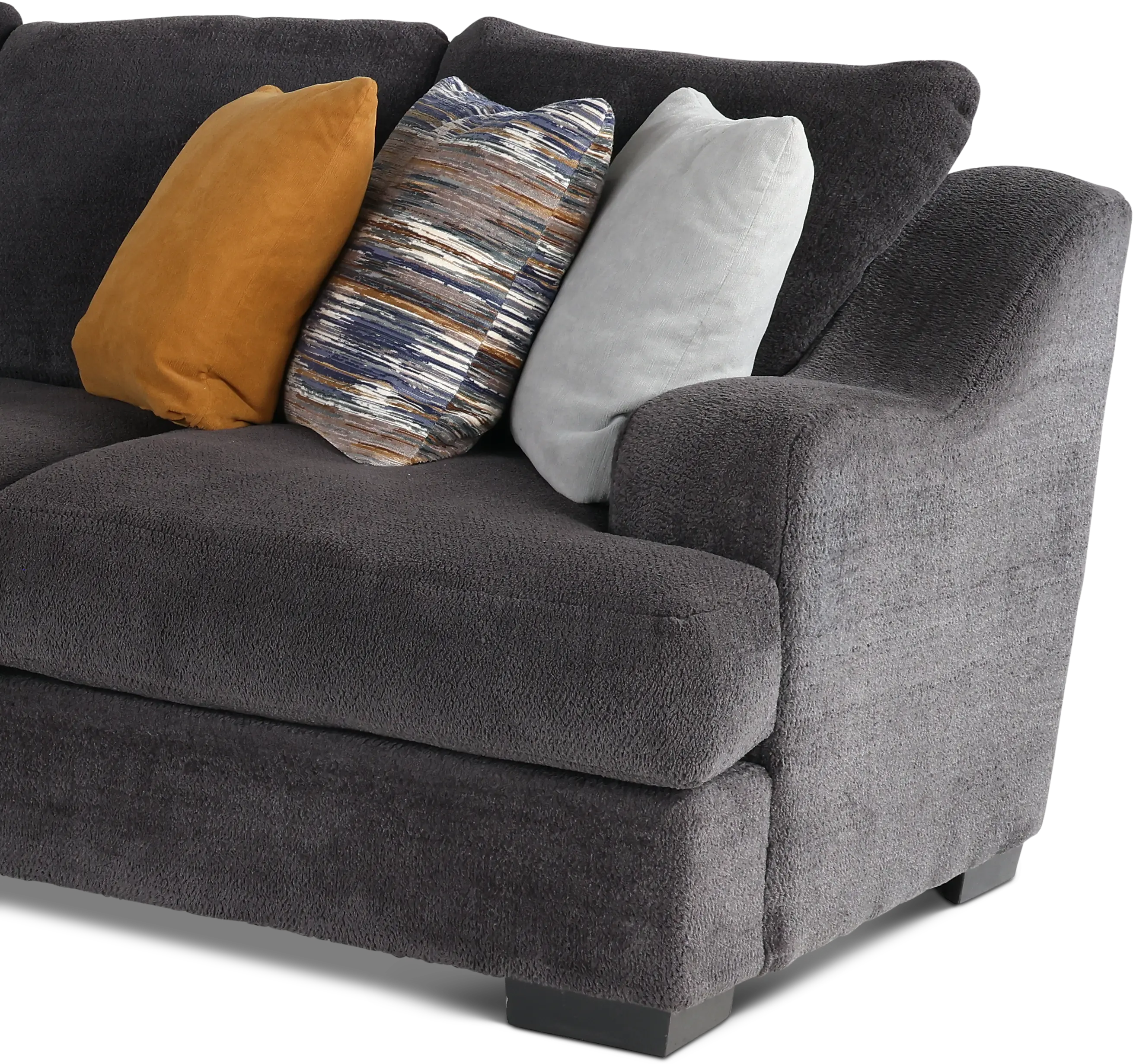 4PC/CHLNGR/GRPHT/OP3 Challenger Gray 4 Piece Sectional-4