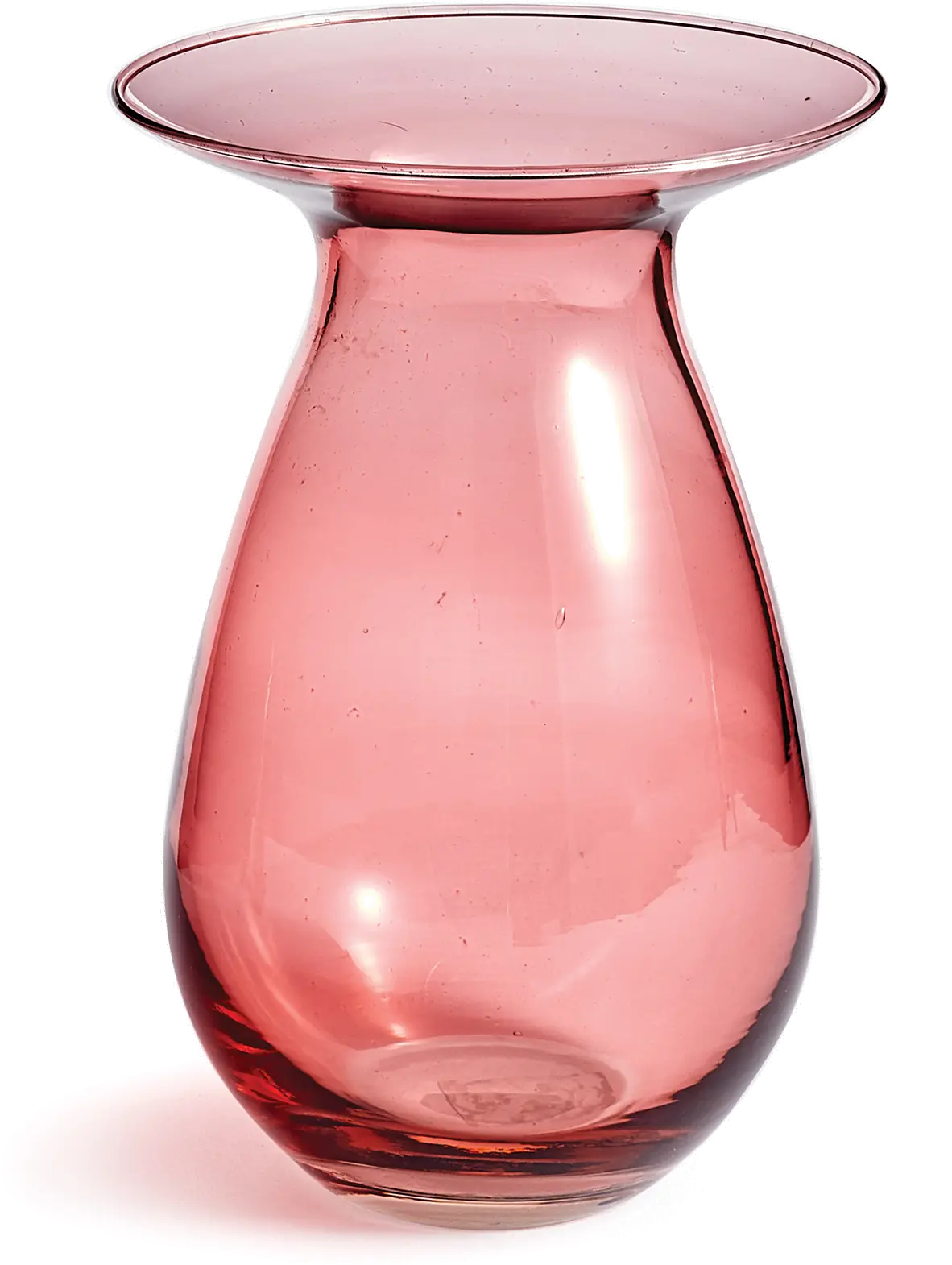 7 Inch Pink Glass Vase - Delphina-1