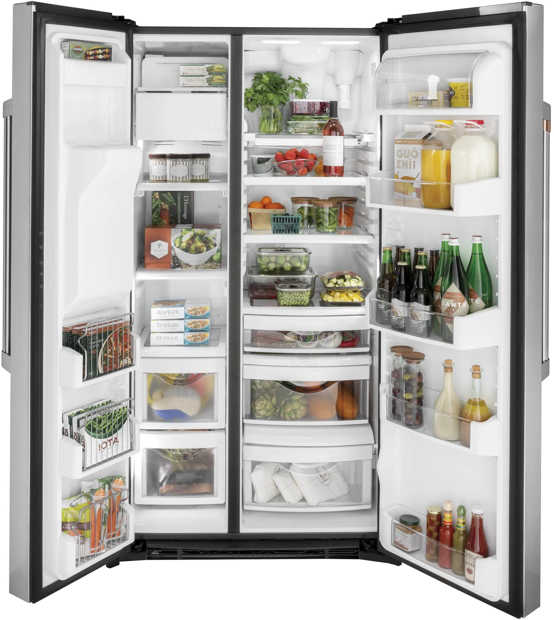 CZS22MP2NS1 Cafe 21.9 cu ft Side by Side Refrigerator - Counter Depth Stainless Steel-3