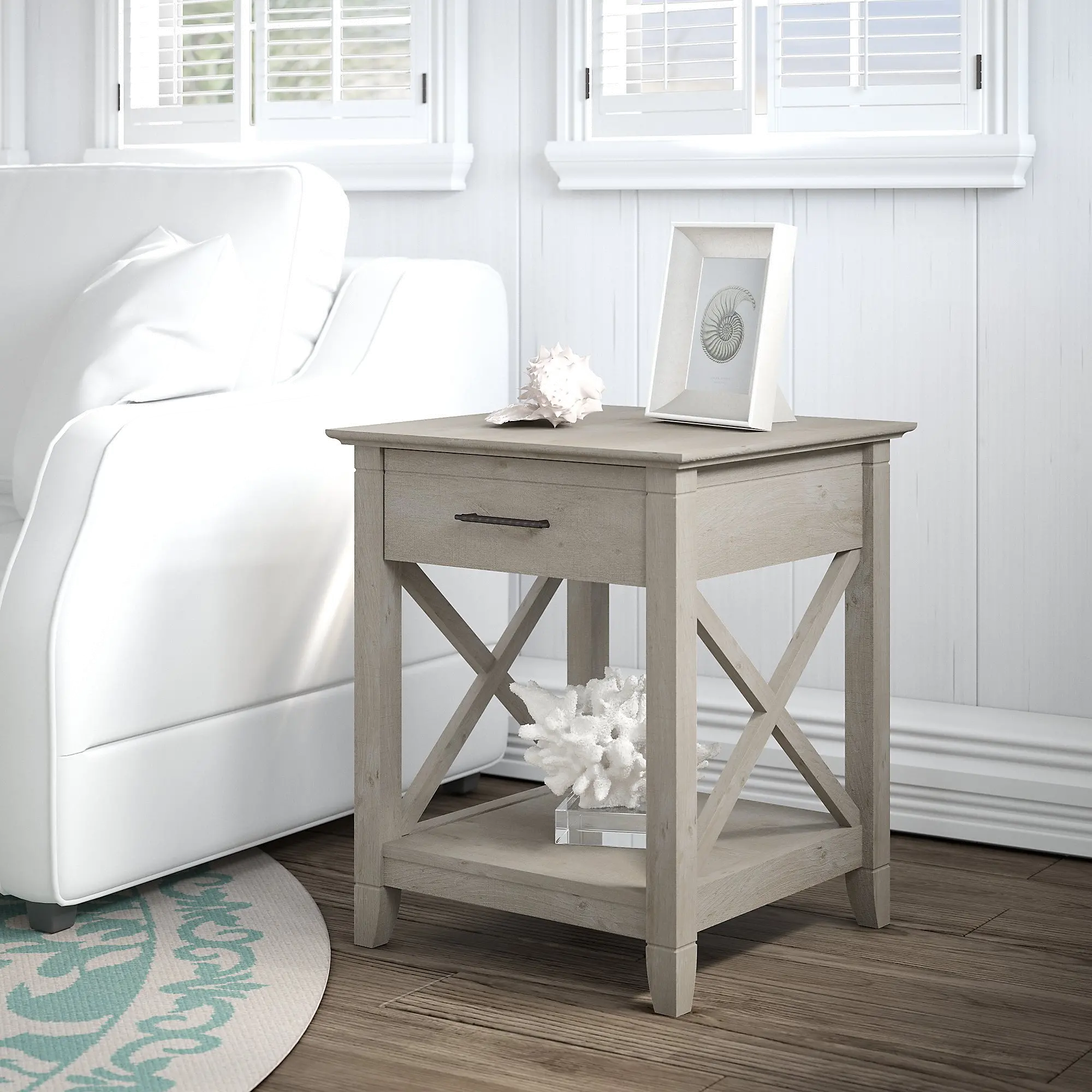 KWT120WG-03 Key West Washed Gray End Table-2