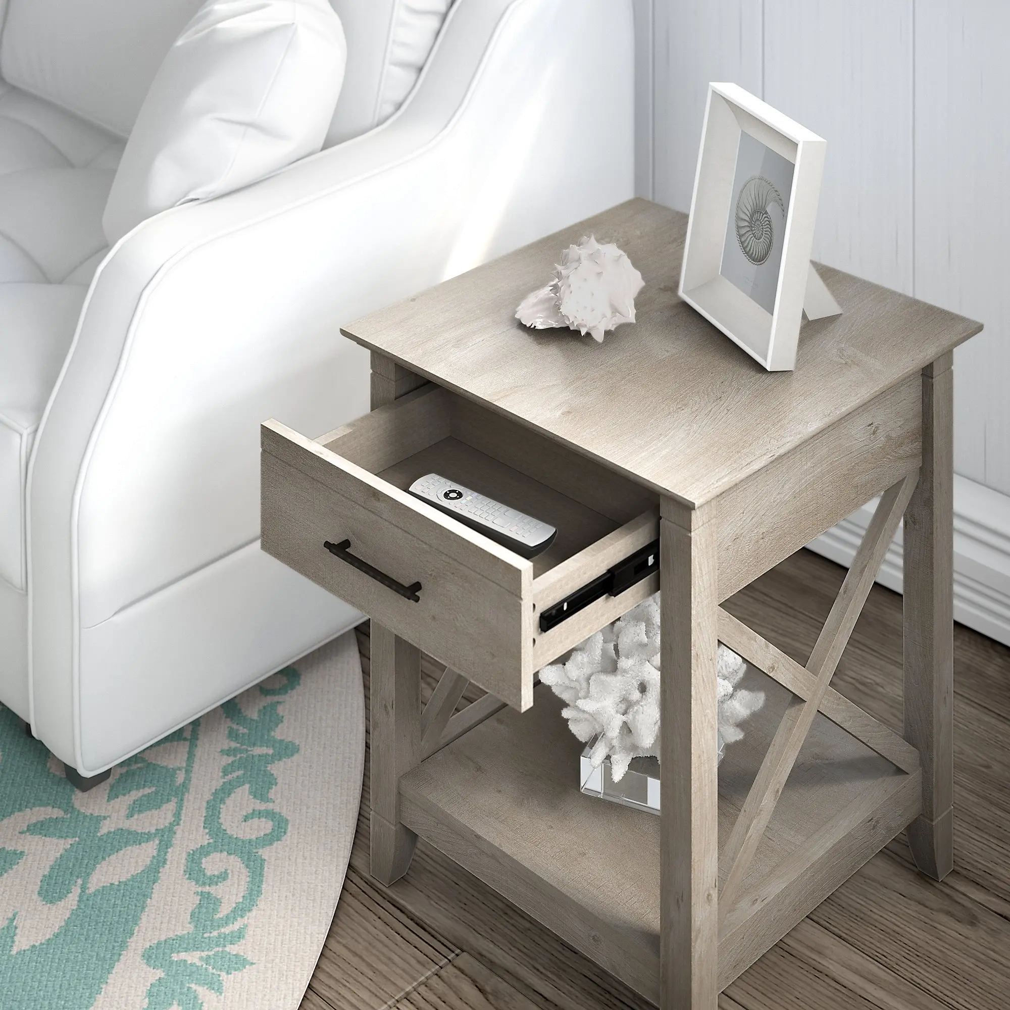 KWT120WG-03 Key West Washed Gray End Table-3