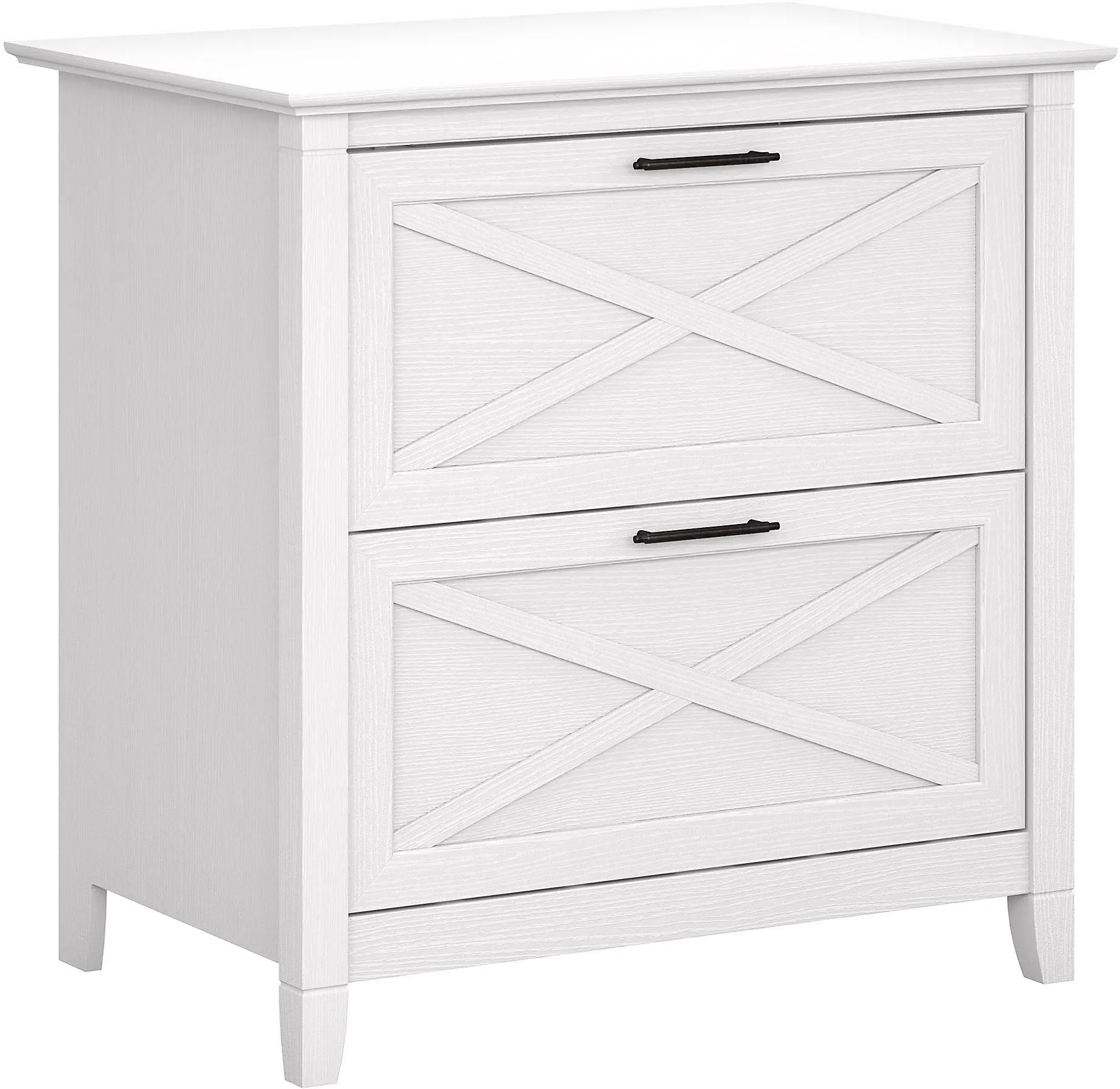 KWF130WT-03 Key West White Lateral File - Bush Furniture-1