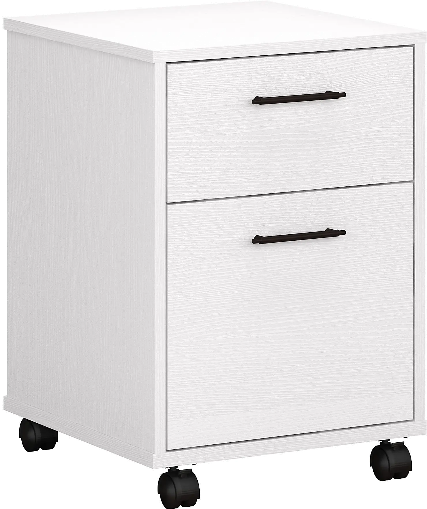 KWF116WT-03 Key West White 2 Drawer Mobile Pedestal - Bush Furniture-1