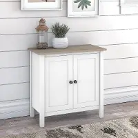 MAS131GW2-03 Mayfield White 2-Door Low Storage  - Bush Furniture