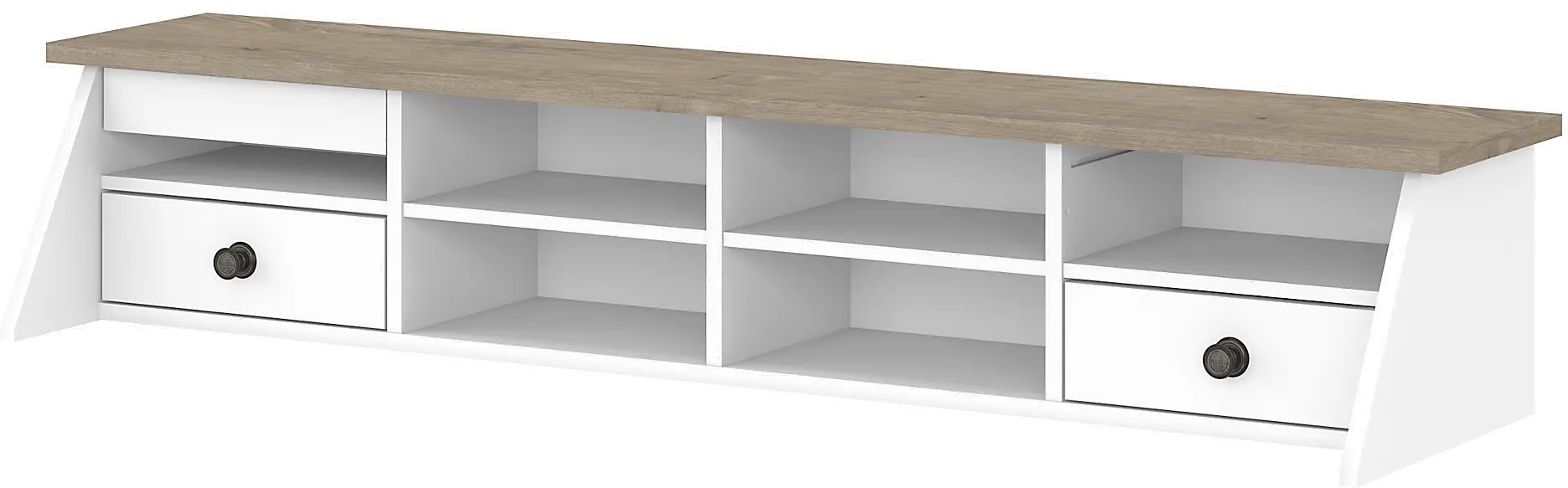 MAH154GW2-03 Mayfield White and Gray Desktop Organizer - Bush Furniture-1