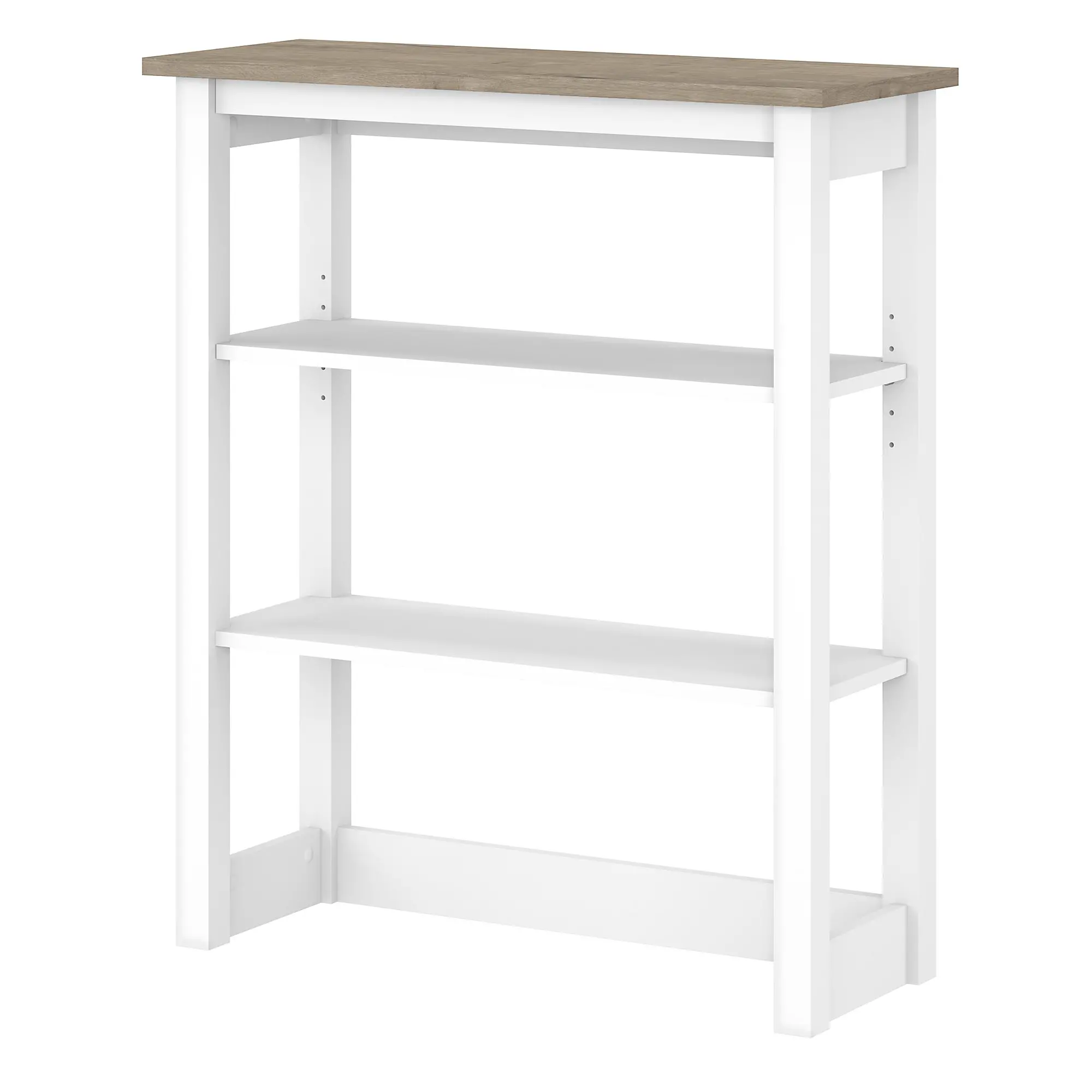 MAH131GW2-03 Mayfield White and Gray Storage Hutch-1