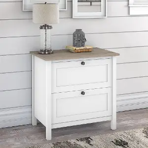 Mayfield White 2-Door Low Storage - Bush Furniture | RC Willey