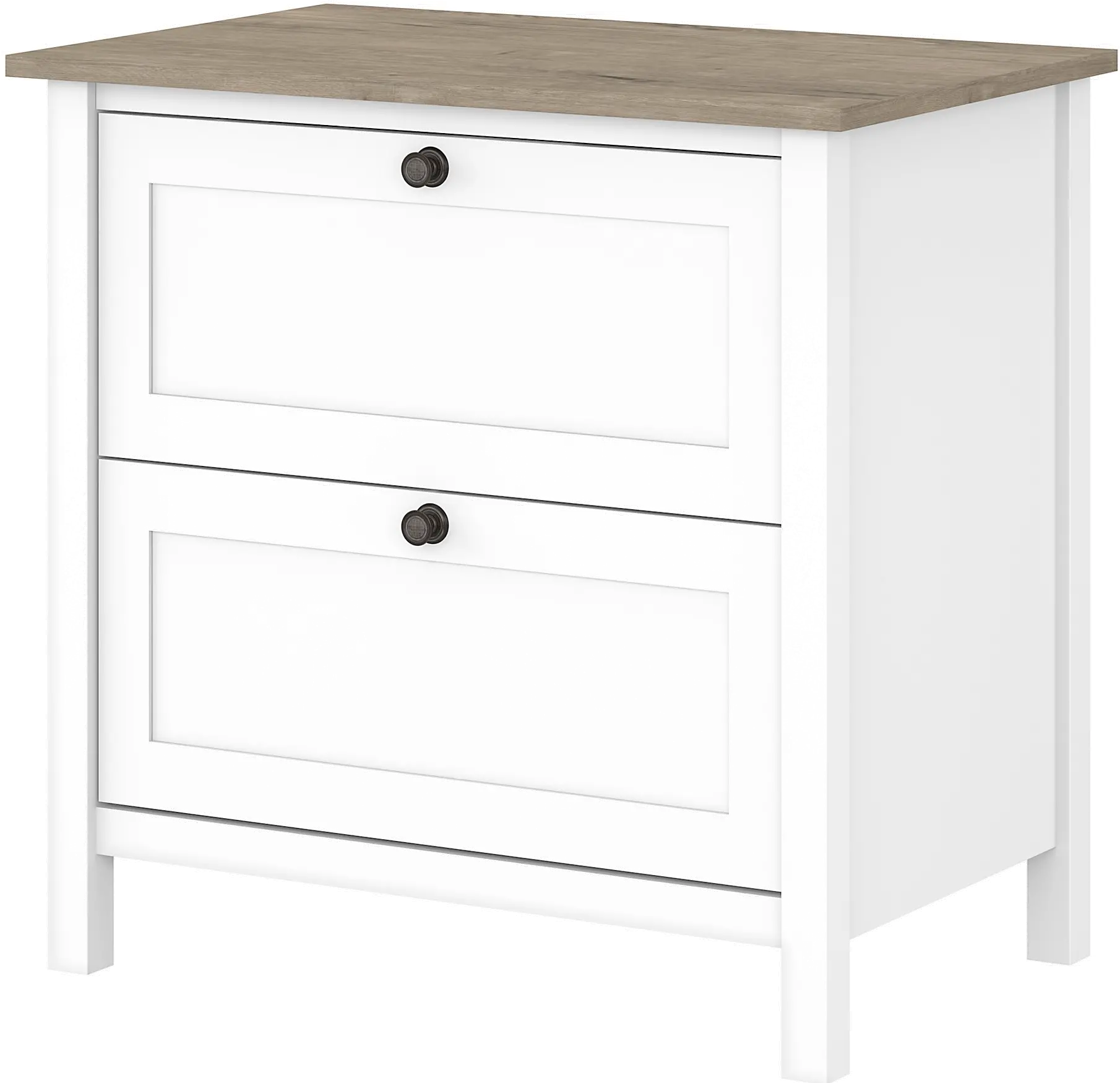 MAF131GW2-03 White and Gray Lateral File - Bush Furniture-1