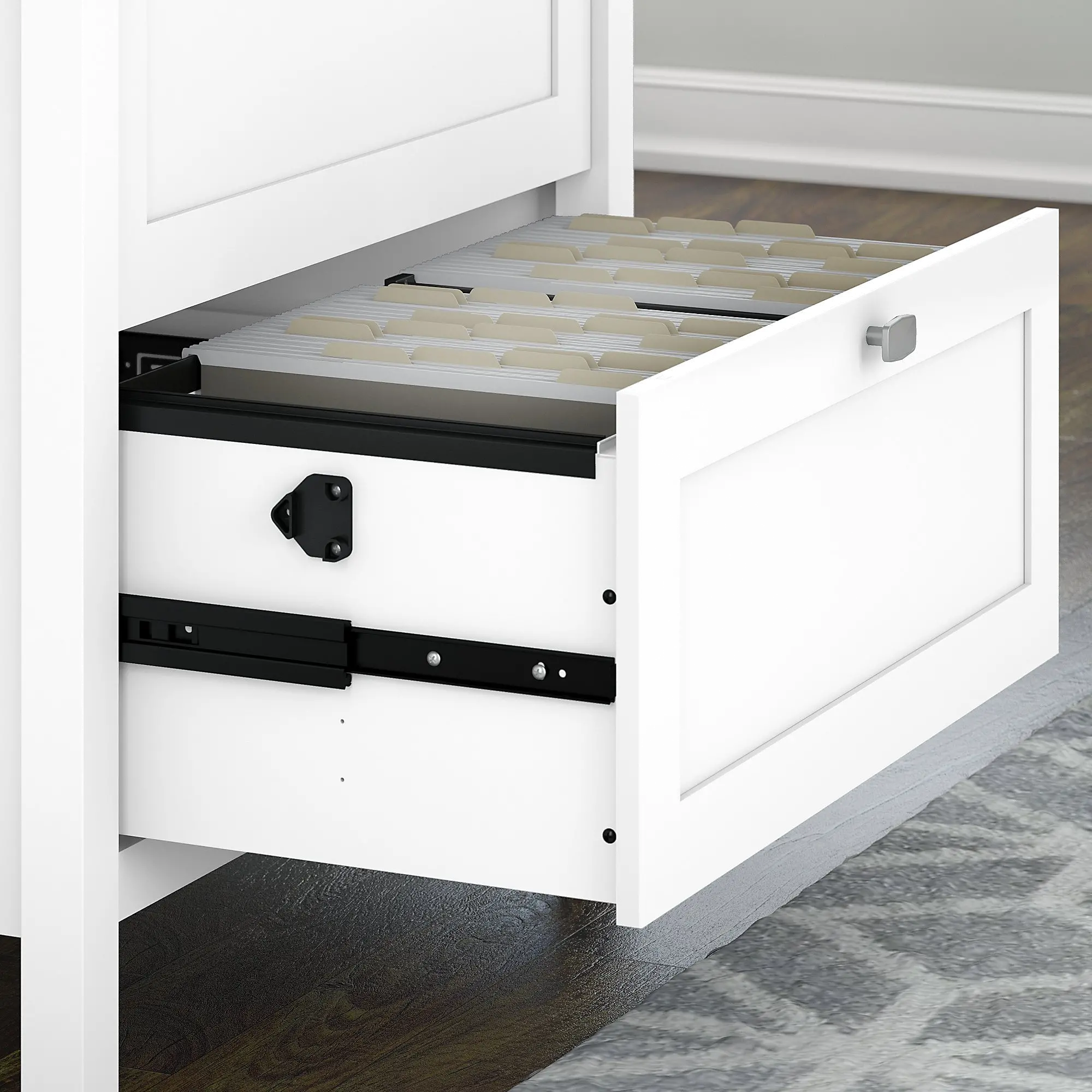 BDF131WH-03 Pure White Lateral File - Bush Furniture-2