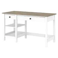 MAD154GW2-03 White and Gray Open Storage Desk