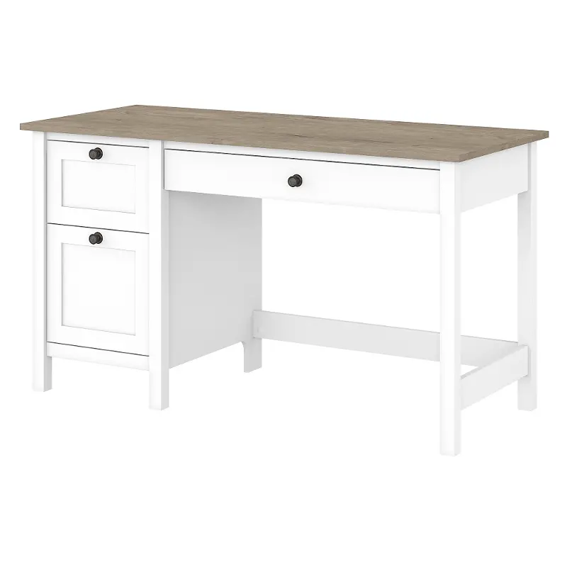 Gray Single Pedestal Desk