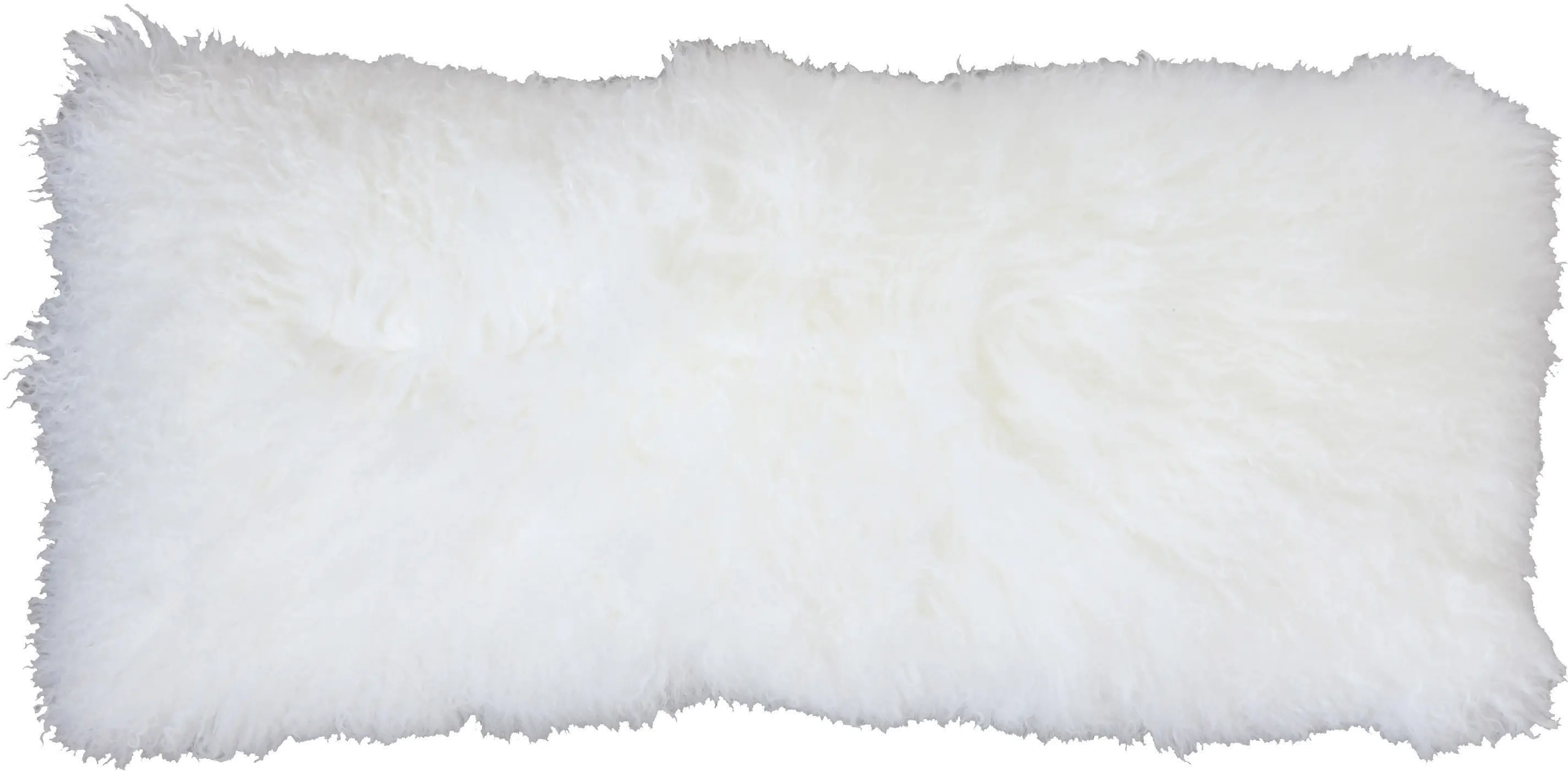 DA7223/WHITEPLLW White Mongolian Lamb Fur Throw Pillow-1