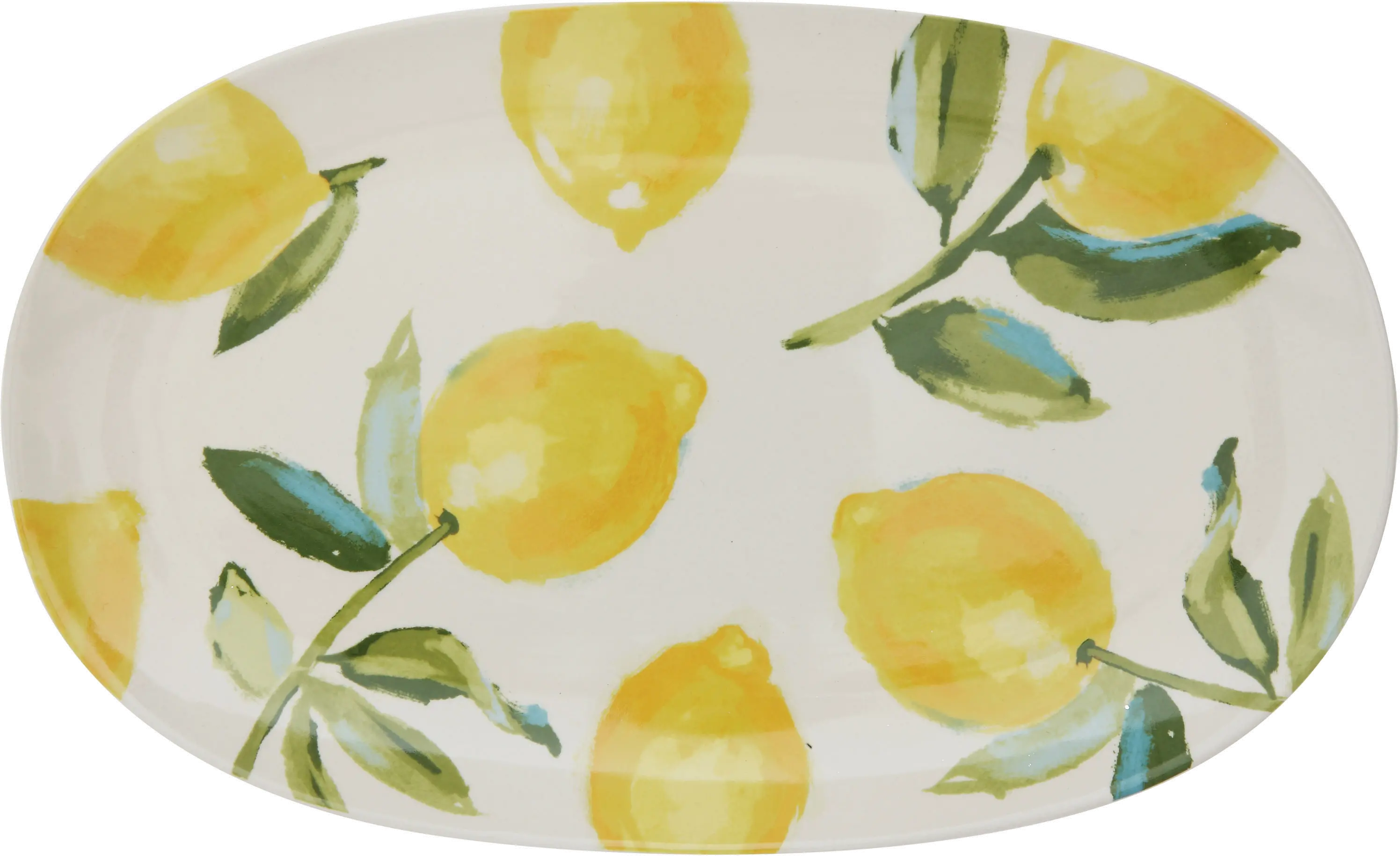 DA9403/LEMONPLATTER 15  Lemon Patterned Stoneware Platter-1