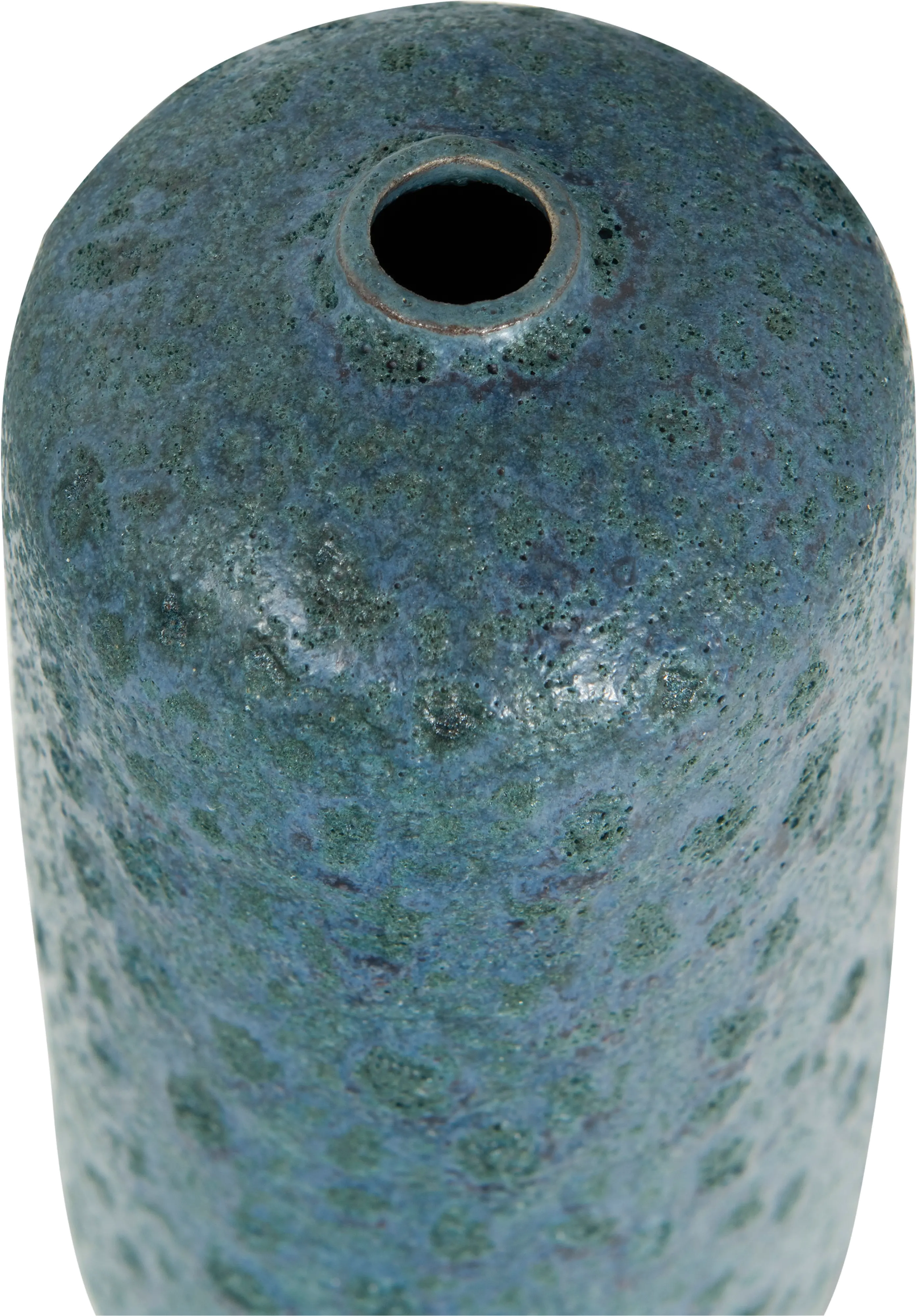 DF2016/MATTEBLUEVASE Matte Blue Terracotta Vase with Reactive Glaze-2