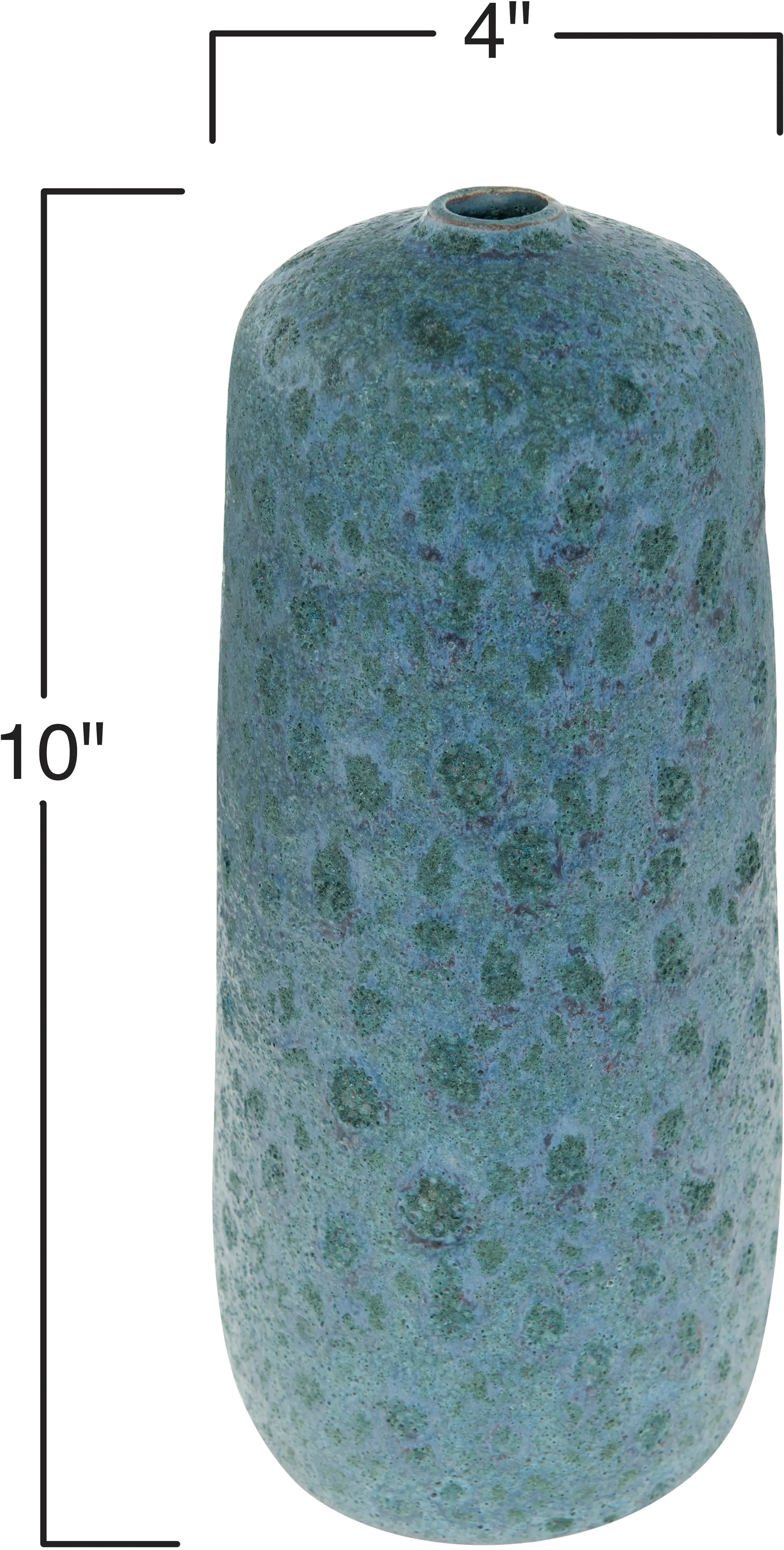 DF2016/MATTEBLUEVASE Matte Blue Terracotta Vase with Reactive Glaze-4