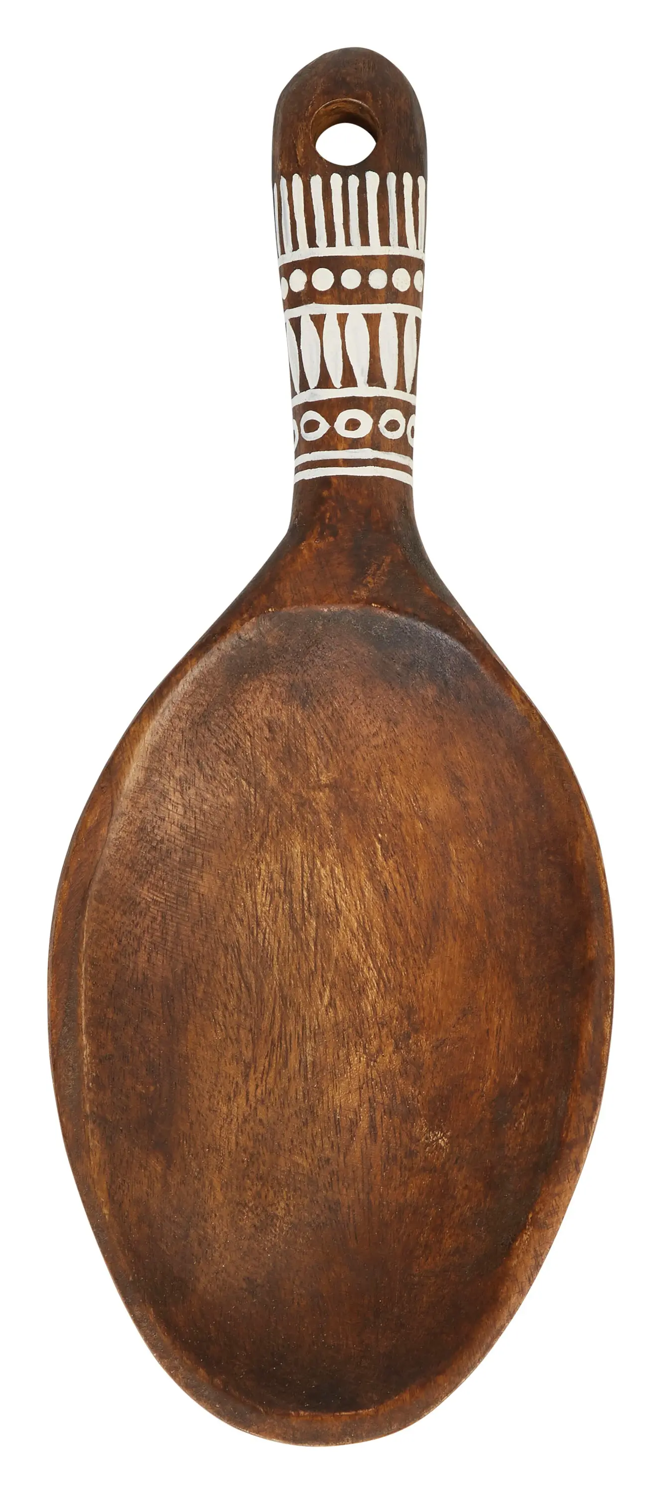 DF2274/WDSPOON Mango Wood Wall Hanging Spoon with Hand Painted Pattern-1