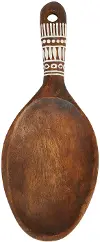 DF2274/WDSPOON Mango Wood Wall Hanging Spoon with Hand Painted Pattern