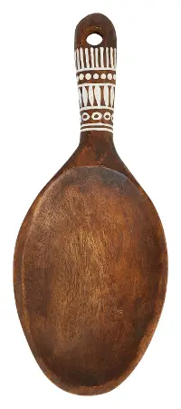 DF2274/WDSPOON Mango Wood Wall Hanging Spoon with Hand Painted Pattern