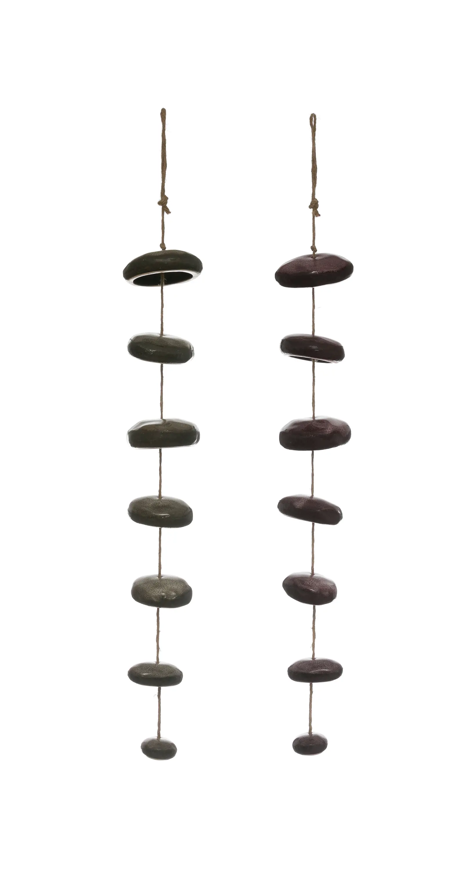 DF2896A-A/2-IND Assorted Black and Brown Stoneware Hanging Sculpture-1