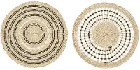 DF3060A/PLACEMAT Assorted 15  Round Sea Grass Hand Woven Place Mat