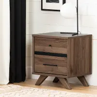 11509 Modern Walnut Brown Nightstand - South Shore