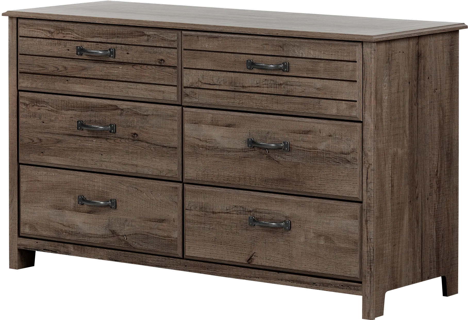 11908 Ulysses Brown Oak 6-Drawer Double Dresser - South Shore-1
