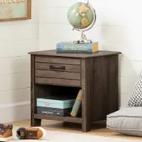 11910 Ulysses Brown Oak 1-Drawer Nightstand - South Shore