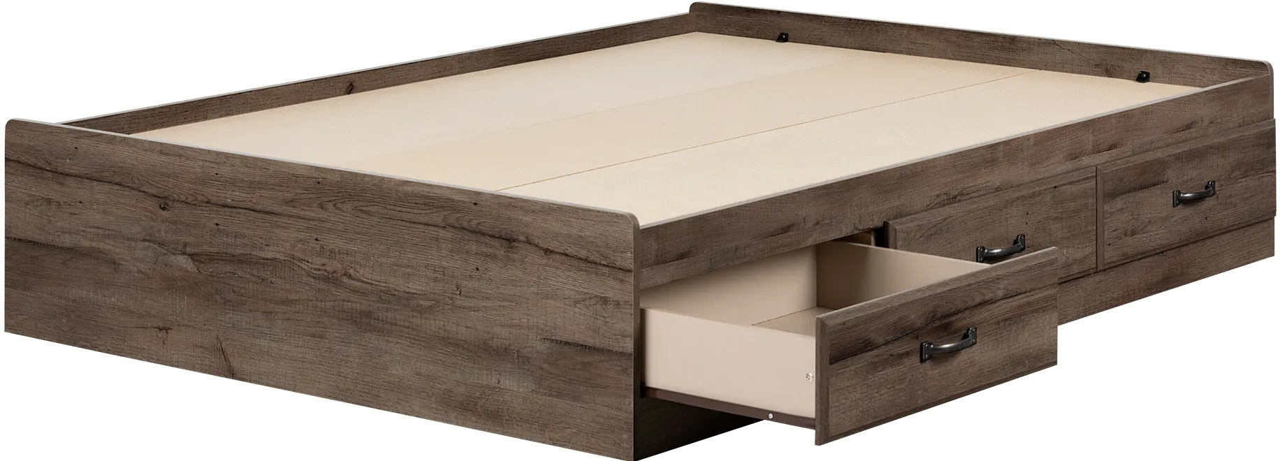 11914 Ulysses Brown Oak Full 3-Drawer Mates Bed - South Shore-4