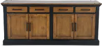 Toulouse Ebony and Honey Credenza