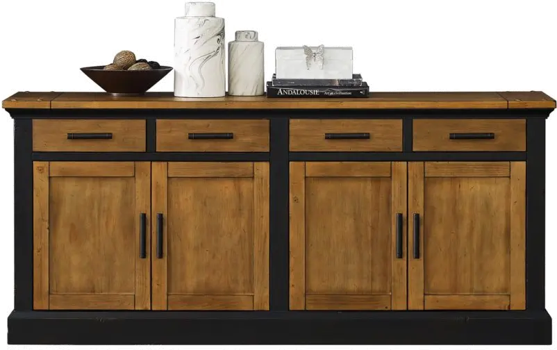 Toulouse Ebony and Honey Credenza-2