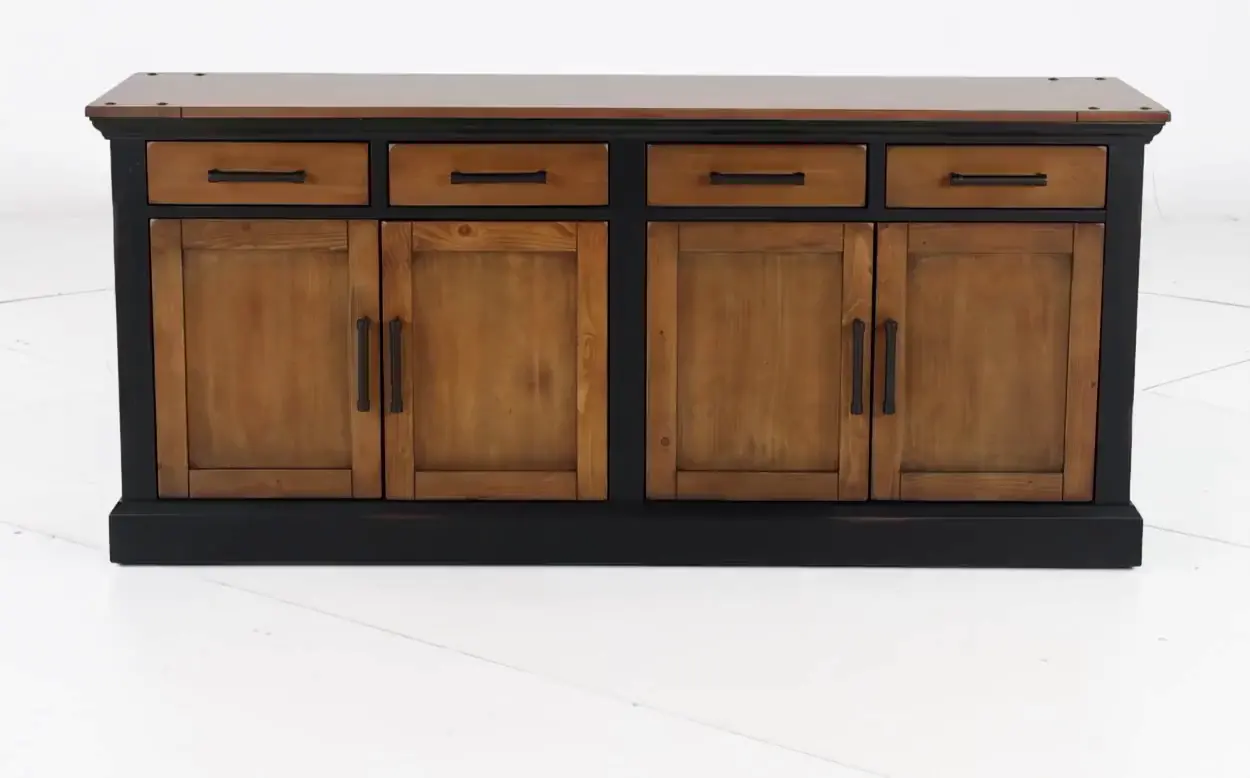 Toulouse Ebony and Honey Credenza-5