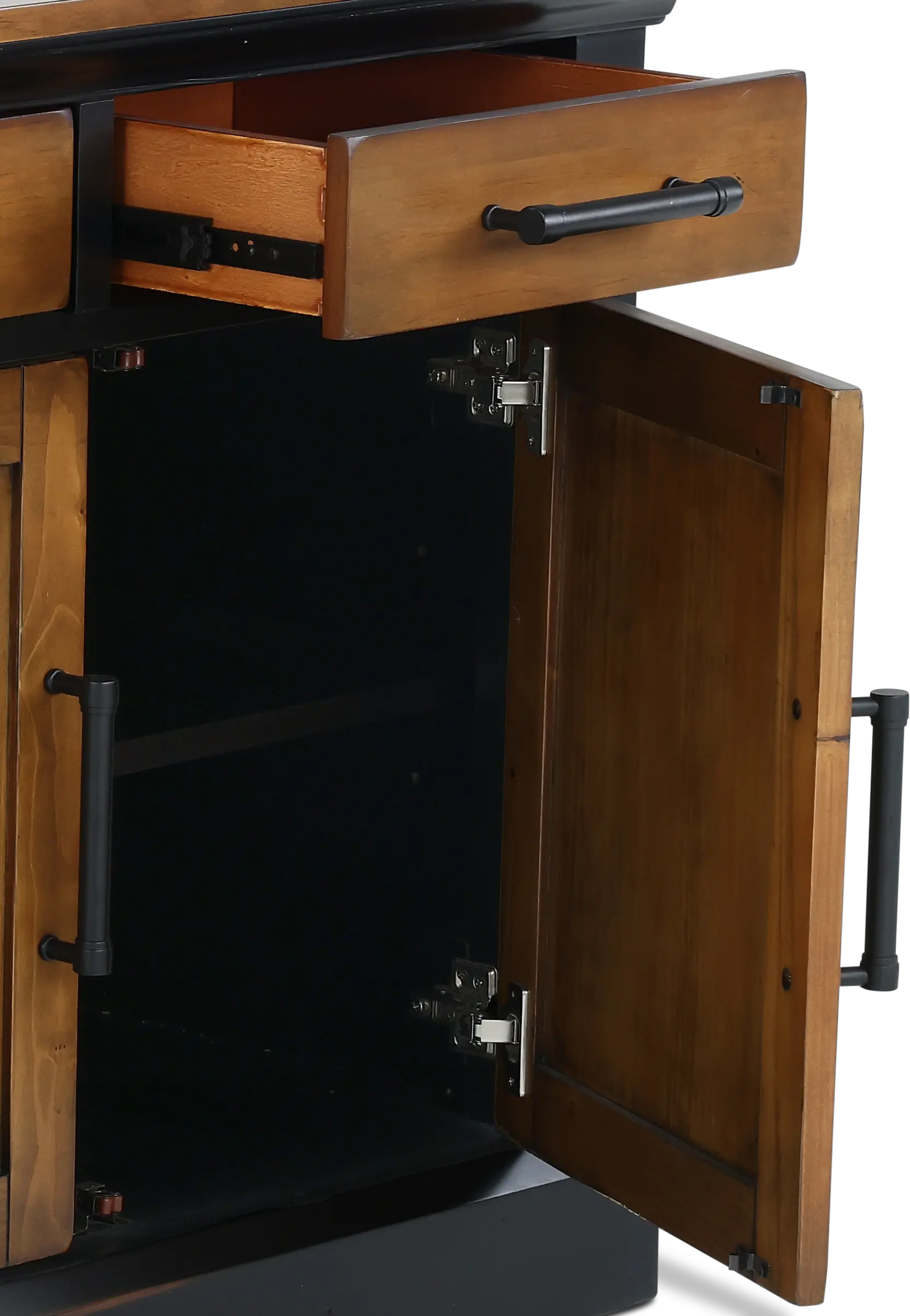 Toulouse Ebony and Honey Credenza-8