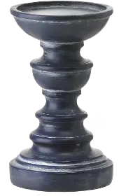 6  Navy Blue Nantucket Resin Candle Stick Holder