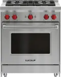 GR304 Wolf 4.4 cu ft Gas Range - Stainless Steel