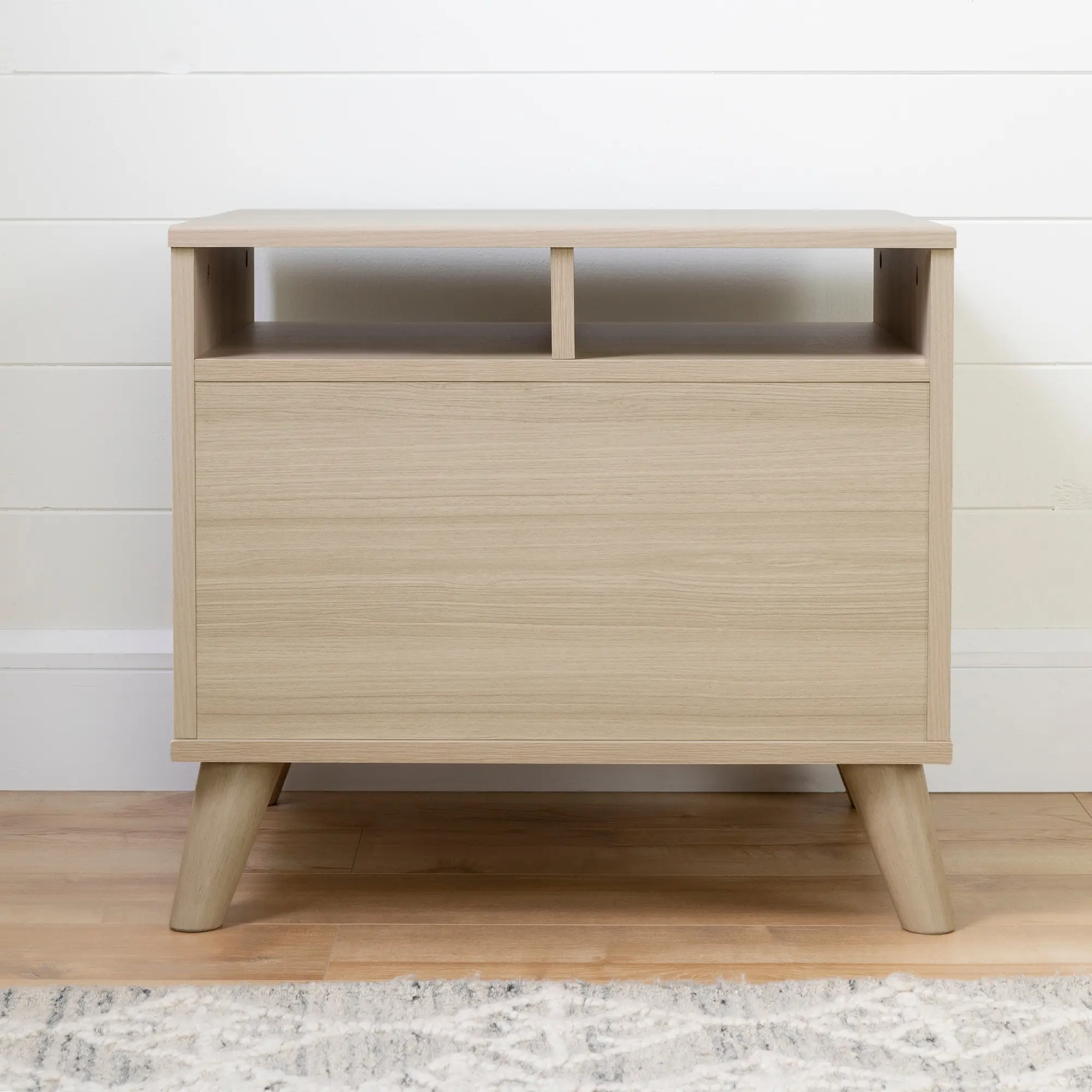 12171 Yodi Modern Soft Elm and White Nightstand - South Shore-3
