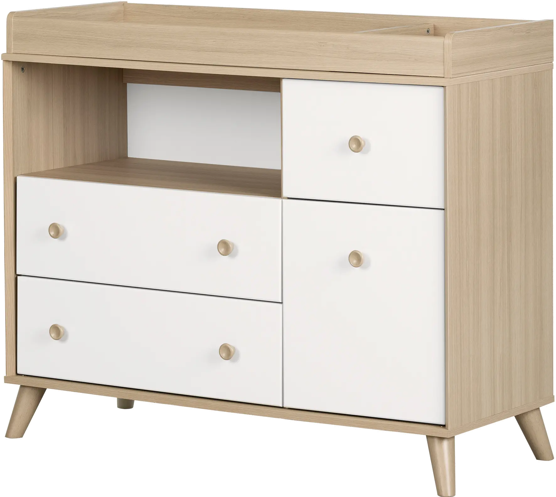 12172 Yodi Modern Soft Elm and White Changing Table - South Shore-5
